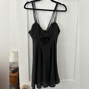 Nasty Gal Black Cutout Mini Dress